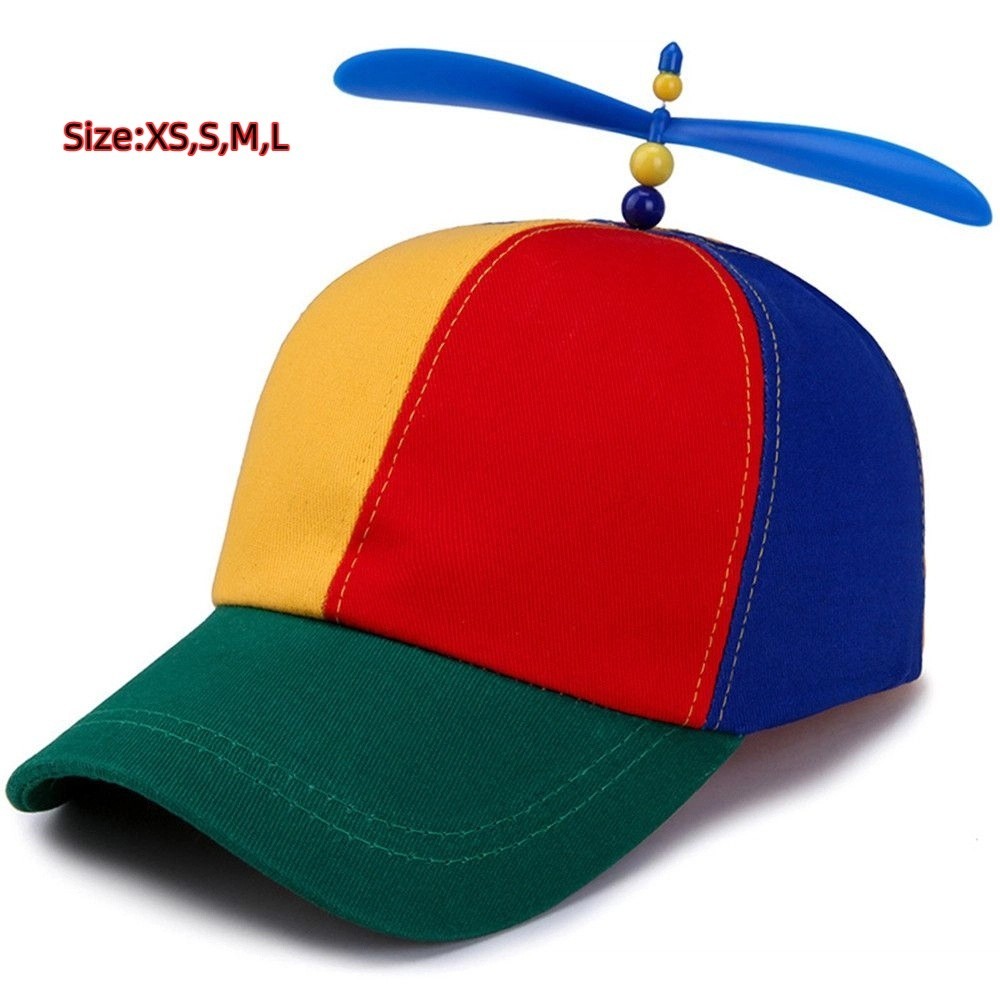 Mũ Snapback TOPTOOLCX, Cánh quạt máy bay trực thăng Mũ bóng chày vui nhộn dành cho người lớn Mũ che nắng chuồn tre cầu vồng