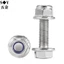 Chất liệu thép không gỉ 316 Bề mặt bích vít lục giác có bu lông răng với bộ vít kết hợp đai ốc M5M6M8M10