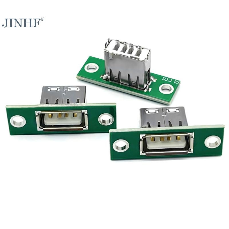 JINHF 5 Cái USB Có Đầu Nối Bảng Cố Định DIY Gắn Bảng Điều Khiển Sửa Chữa Giao Diện Sạc HOT