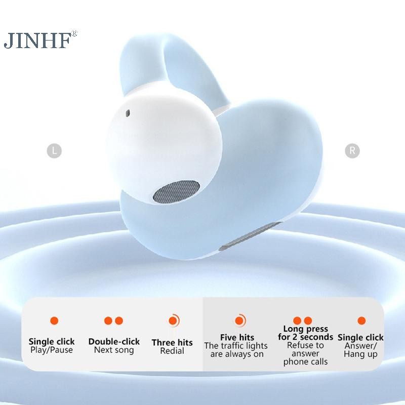 Tai nghe không dây JINHF M-S8TWS dẫn truyền xương, âm nhạc nổi HiFi, kẹp tai thể thao, mic tích hợp