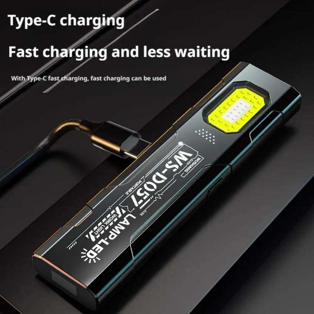 [Vận chuyển nhanh] Đèn pin móc khóa LED SIMPLEAID, Đèn pin Mini chiếu sáng nguồn kép di động, Đèn pin EDC phía sau từ tính có thể sạc lại USB