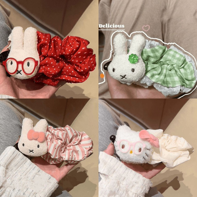 Kẹp tóc thỏ chuột Miffy chấm bi, kích thước lớn - Phụ kiện tóc đáng yêu