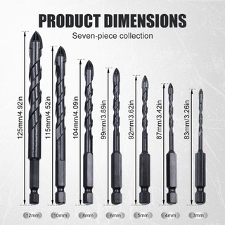 Bộ mũi khoan tuốc nơ vít từ tính cao 7 chiếc Bộ tuốc nơ vít điện từ tính chống trượt Thép hợp kim Đa năng Bộ mũi khoan tuốc nơ vít có độ bền mạnh chính xác ổn định chắc chắn phù hợp dùng cho gia đình căn hộ văn phòng và không gian nhỏ