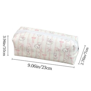 Túi đựng bút RISEDOT, Túi đựng văn phòng phẩm đa chức năng dung tích lớn, Hộp đựng văn phòng phẩm mèo nơ dễ thương cho văn phòng trường học