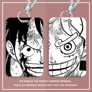 ONE PIECE Luffy Hộp Đựng Thẻ ID Cho Ngân Hàng Sinh Viên Xe Buýt Hộp Đựng Thẻ Kinh Doanh Có Dây Đeo Tay