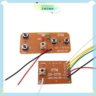 ZMONH 4CH RC Mạch điều khiển từ xa Bộ thu phát PCB Phụ kiện xe hơi RC với hệ thống vô tuyến ăng-ten