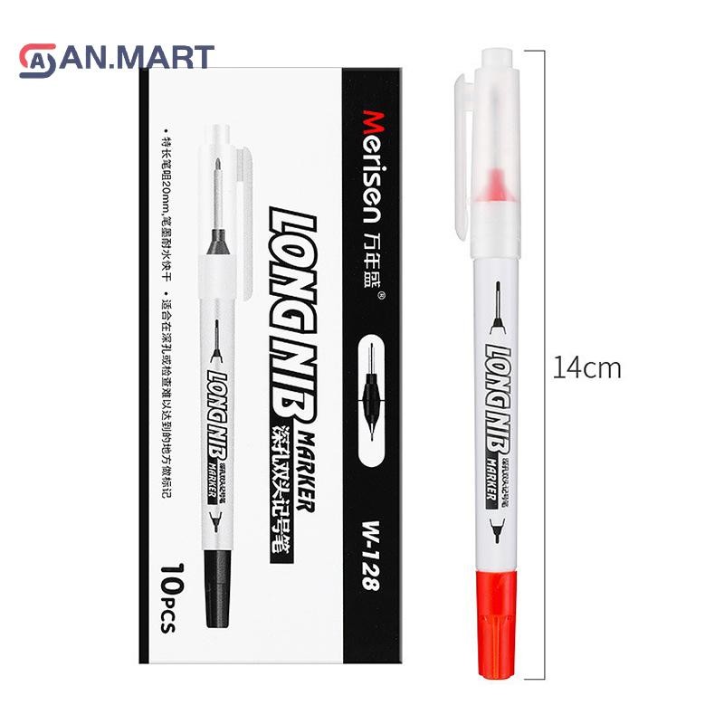 Bigdealssuper Bút đánh dấu hai cánh Lỗ sâu Kim loại Phòng tắm Chế biến gỗ Ngói Vít Lỗ sâu 20mm Dash Bút đánh dấu Bút siêu