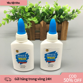 Keo dán thủ công màu trắng 40ml, khô trong và không để lại vệt, hoàn hảo cho các dự án nghệ thuật và trang trí nhà cửa