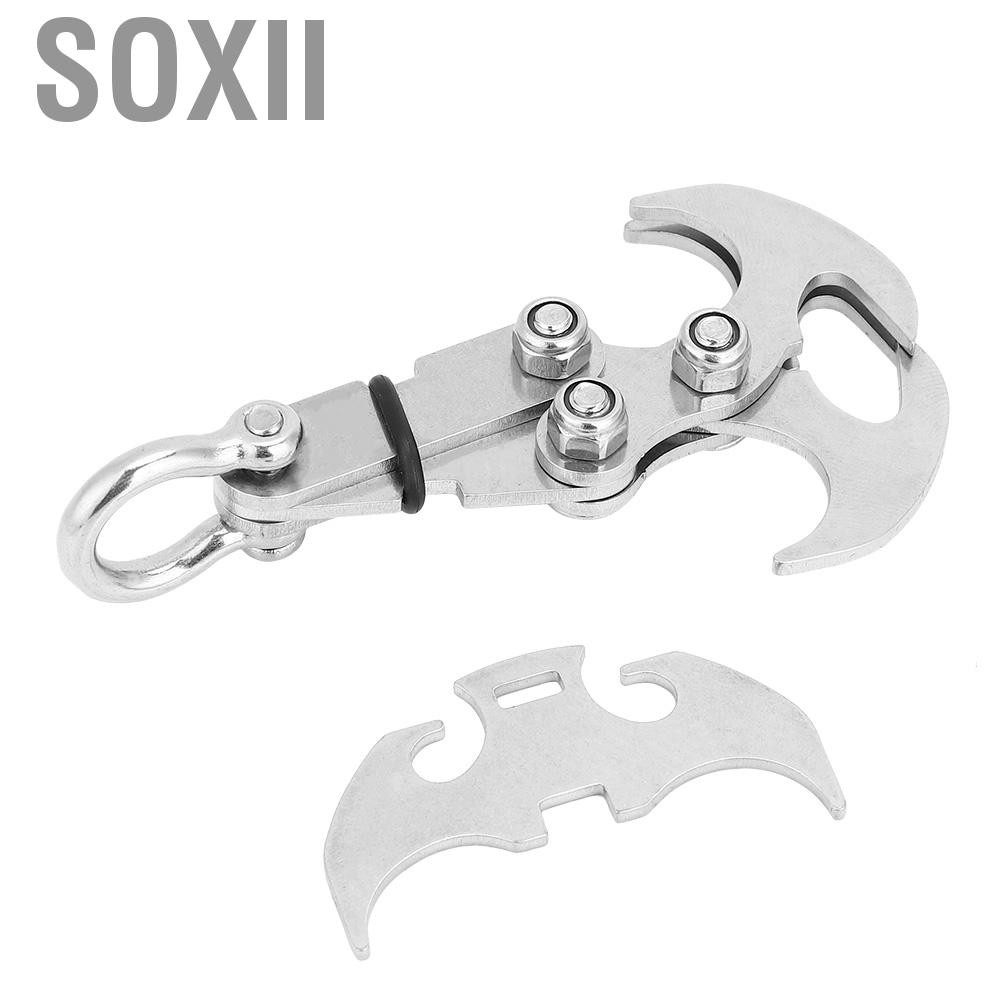 Soxii Gravity Grappling Hook Survival Carabiner Công cụ leo trèo có thể gập lại ngoài trời