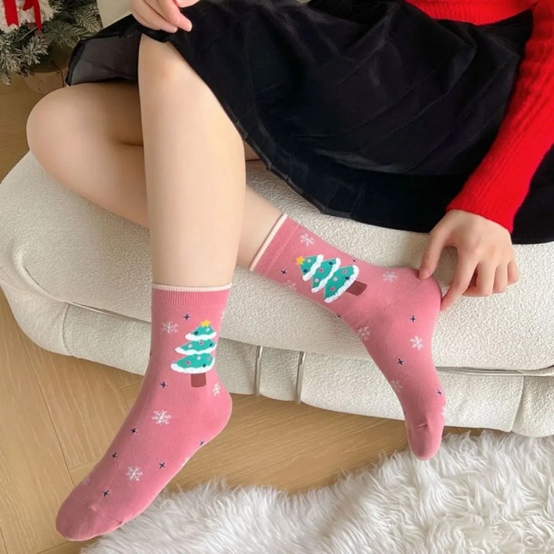 Tất Cotton Sáng Tạo Thu Đông - Vớ Ông Già Noel Cho Mùa Giáng Sinh