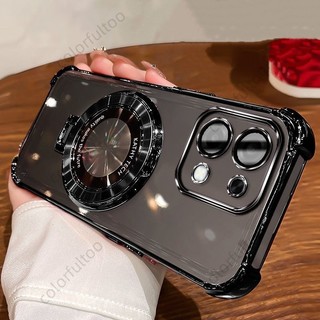 Ốp Mềm Oppo A6 Pro 2025 Cho Oppo A6 Pro A 6 A6Pro A6X OppoA6X A6t 4G 5G Ốp Lưng Chống Sốc Thạch Trong Suốt Có Giá Đỡ Từ Tính Dày Túi Khí Ốp Lưng Điện Thoại