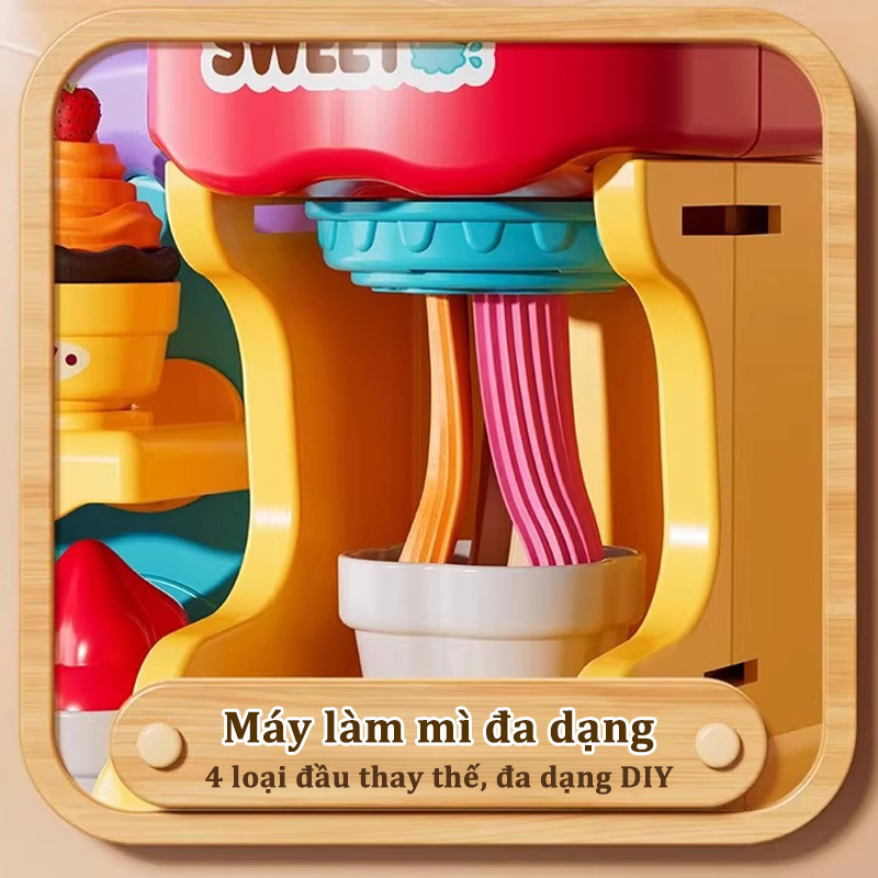 Bộ đồ Chơi Máy Làm Kem Từ đất Sét, Nguyên Liệu Không Độc Hại, Dễ Dàng Vệ Sinh, Không Gây Hại Cho Bé