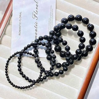 [N1088] - Vòng Tay Ngọc Trai Đá Nhân Tạo Màu Đen Thanh Lịch, Sang Trọng, Móc Cài Chắc Chắn, Phù Hợp Cho Nữ - DAISYN.