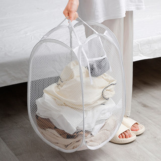 (Giao hàng tại địa phương) Giỏ đựng đồ giặt bẩn thoáng khí có thể gập lại Giỏ sắp xếp dung tích lớn có thể gập lại