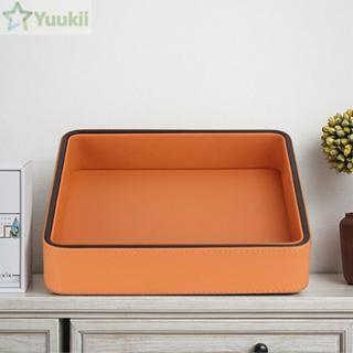 Hộp sắp xếp trang sức YUUKII, Trang chủ Sống bằng da PU để bàn Mỹ phẩm Khay linh tinh, Hộp lưu trữ chất lượng cao Trang trí phòng Tấm trưng bày trang sức Lối vào nhà
