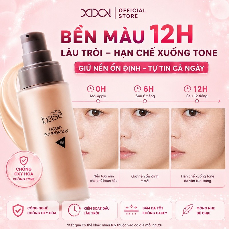 Kem Nền Che Phủ Cao XIXI Mỏng Nhẹ Tự Nhiên, Lâu Trôi 12H, Kiềm Dầu Không Mốc Cho Mọi Loại Da D269
