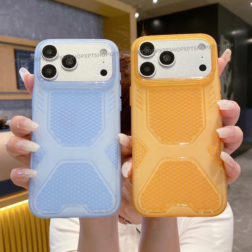 Ốp điện thoại mềm tản nhiệt Ice Peak cho iPhone 17 Pro Max 16 Plus 15 14 13 12 11 Vỏ bảo vệ chống sốc