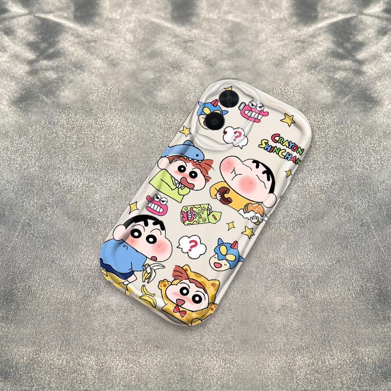 Ốp Silicon Hoạt Hình Cho OPPO A76 4G A96 4G A36 9i Bảo Vệ 3D Vỏ Điện Thoại Mềm TPU Kitty Crayon Shin-chan Sinh Viên Ốp Lưng Chống Sốc