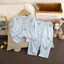 Hoạt Hình Mới Bộ Đồ Ngủ Trẻ Em Cotton Mỏng Dài Tay Quần Dài Phù Hợp Với Bé Trai Nhà Bé Gái Mùa Hè Điều Hòa Phù Hợp Với