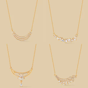 Shuling Thời Trang Nữ Mặt Dây Chuyền Trang Sức Để Mặc Hàng Ngày Mạ Vàng Giọt Nước Zircon Vòng Cổ choker