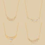 Shuling Thời Trang Nữ Mặt Dây Chuyền Trang Sức Để Mặc Hàng Ngày Mạ Vàng Giọt Nước Zircon Vòng Cổ choker