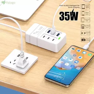 Bộ sạc USB C YOLOGO, Bộ sạc USB đa cổng di động US / EU, Ổ cắm sạc tường sạc nhanh bền bỉ Phụ kiện sạc