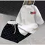 Sét đồ mùa hè siêu thoải mái Quần đùi cộc chữ Aaa dáng ngắn đen + phông cotton 3158 hình kityyy -unisex94