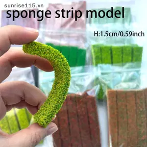 SRVN 2 Chiếc Mô Phỏng Vật Liệu DIY Hàng Rào Cỏ Dải Cây Bụi Bàn Cát Xanh Mô Hình Thu Nhỏ Cho Tòa Nhà Ngoài Trời Trong Nhà Diorama.