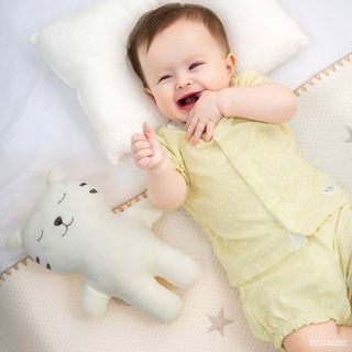 Bubaby SVS1302BC Bộ cộc tay Signature - N bèo cổ bé gái, bộ đồ bé gái | Quần áo cao cấp mềm mịn | SS26.T6 .2