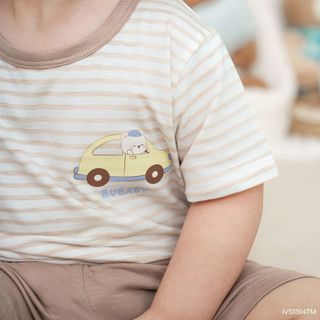 Bubaby IVS1304TM Bộ cộc tay Timmy vải Siro - N thoáng mát | Quần áo cao cấp mềm mịn |  SS26.T6 .2