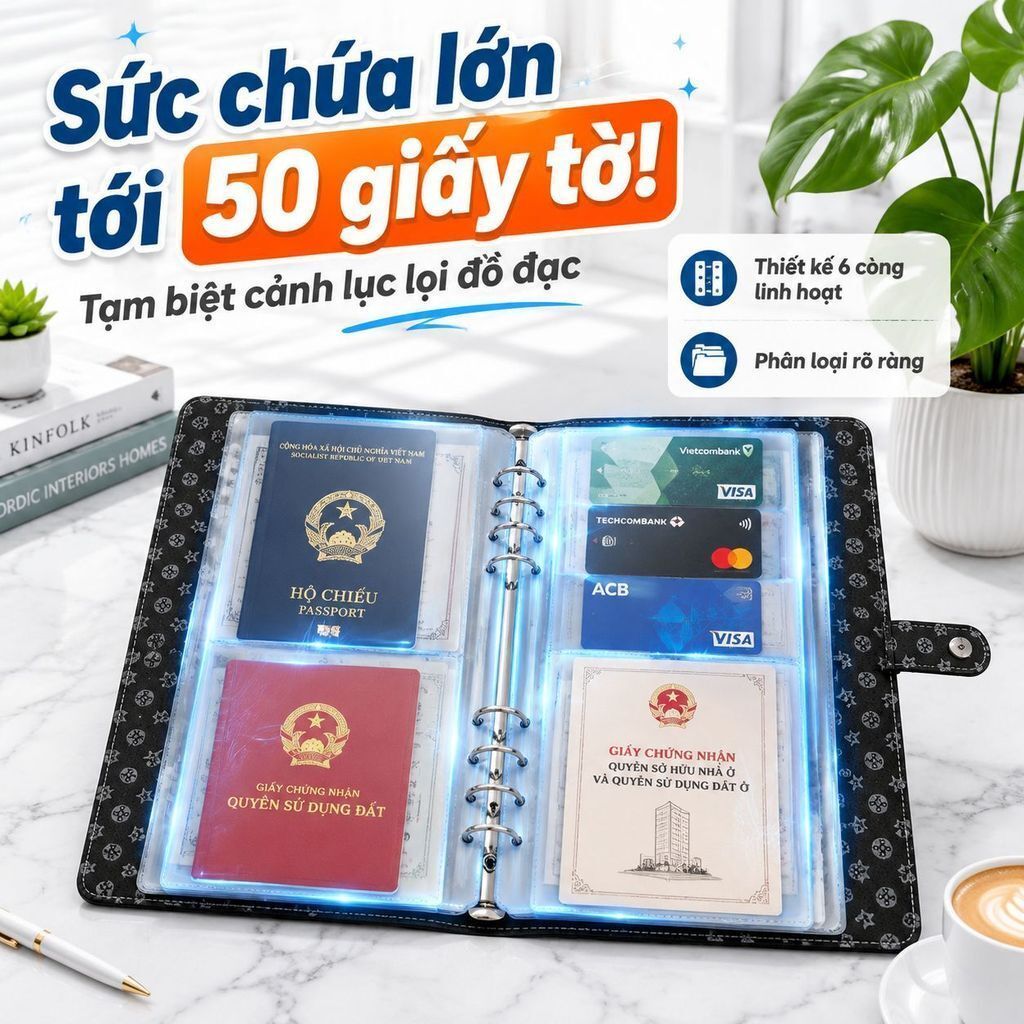 🔥Dung tích siêu lớn túi đựng tài liệu chống nước | Sổ lưu trữ tài liệu gia đình | Sổ tay sắp xếp tài liệu gia đình dạng