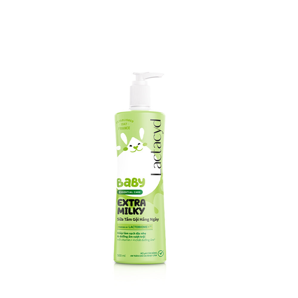 Sữa Tắm Gội Trẻ Em Lactacyd Milky Bảo Vệ, Nuôi Dưỡng Da và Tóc Bé Vượt Trội 500ml