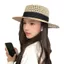 Mũ Rơm PYCOU, Mũ Chống Nắng Mùa Hè Vành Rộng Có Thể Điều Chỉnh, Ruy Băng Thông Thường Trang Trí Chống Tia UV Thanh Lịch Flat Top Mũ Dành Cho Nữ