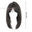 Phụ Nữ Tóc Giả Tổng Hợp Chiều Dài Giữa Tóc Thẳng Tự Nhiên 45cm Mũ Thoáng Khí Dây Đeo Có Thể Điều Chỉnh
