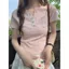 Áo thun ngắn tay phong cách mới Dopamine dành cho nữ mùa hè Slim-Fit Slim-Fit Thiết kế dáng ôm hơn Cảm giác Pure Desire Hot Girl Vai trước