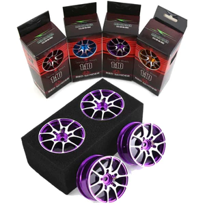 4 52mm 12mm Hex 1 / 10 RC Trên Đường Drift Racing Car 52mm Kim Loại Bánh Xe Vành Hub Cho Tamiya TT01 XV02 Kyosho HSP HPI Sakura Traxxas FW06