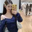 Áo nỉ dài tay cổ phẳng phong cách Mỹ mùa xuân, mùa thu thiết kế không đều quây Hot Girl Top
