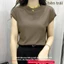 Áo thun ngắn tay cổ tròn mùa hè bằng lụa lạnh co giãn cao cho phụ nữ, màu sắc đồng nhất, đơn giản, thoải mái, đa năng, k