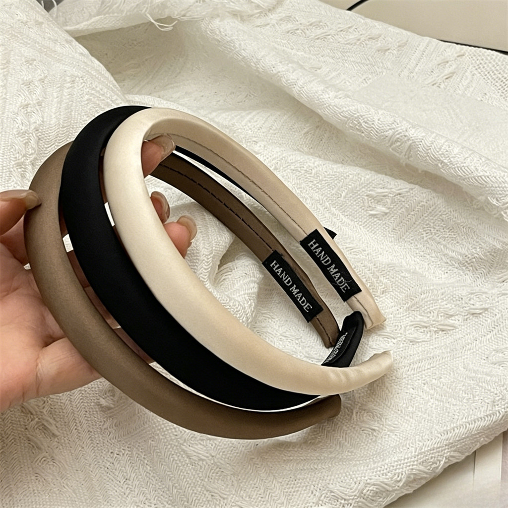 Hululu / Cao Cấp Satin Mượt Nẹp Băng Đô Retro Màu Trơn Đơn Giản Cao Cấp Đầu Nữ Tính Khí Phù Hợp Với Đồng Bằng Đầu Mỏng Hang Động