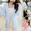 Thời Trang Nữ Dài Tay Chắc Chắn Áo Blazers Nữ Công Sở Nữ OL Work Top Phù Hợp Với Áo Khoác Ngoài