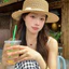 Nơ Rỗng Vành Phẳng Mũ Rơm Retro Phong Cách Ngày Lễ Che Nắng Chống Nắng Mũ Dệt Top Mũ Nón