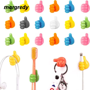 Móc treo tường ngón tay cái MARGREDY, Kẹp sắp xếp cáp ngón tay cái bằng silicon đa chức năng, Móc treo tường tự dính ngộ nghĩnh Móc lưu trữ