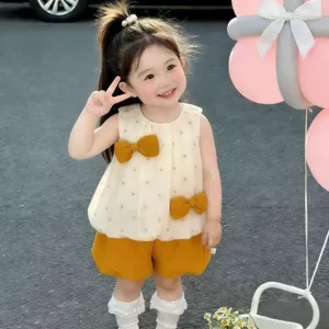 Sweet Western Style (80-120) Fresh Blue White Thiết kế dễ thương Bộ hai mảnh
