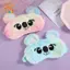 CANAMEK Dễ Thương Koala Trẻ Em Mặt nạ Ngủ Hoạt Hình 3D Mắt Bịt Mắt Sang Trọng Anime Mặt nạ Mắt Ngủ Du Lịch Ban Nhạc Mắt Bóng Còn Lại Miếng Dán Mắt CSF