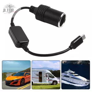 Cáp chuyển đổi Ổ cắm ô tô Type C Nam sang 12V Nữ để sử dụng bảng điều khiển năng lượng mặt trời
