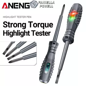 Bút thử điện FANIELLAPOWELL, Cảm ứng thông minh với tuốc nơ vít chỉ báo, Máy dò trực tiếp Word / Cross Zero Dụng cụ thợ điện Bút cảm biến điện áp Hộ gia đình