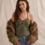 IFASIN Halter Cami Top, Ruched Bust Spaghetti Dây Tank Tops, Hợp Thời Trang In Lưới Sheer Lớp Phủ Bất Đối Xứng Hem Crop Tops Mặc Thường Ngày