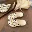 YUJINI 1 Cặp Trượt EVA, Dép Nữ Đế Chống Trơn Trượt Thiết Kế Ngón Chân, Chất Liệu EVA In Hoạt Hình Đệm Nhẹ Chống Va Chạm Mũi Nắp Dép Nhà Mặc Ngoài Trời