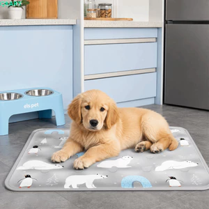 Miếng Lót Ngủ Mèo QEARY, Chiếu điều hoà Thú Cưng Hoạt Hình Chống Cắn, Giường Cho Chó Chống Trơn Trượt Tự Thêm Nước Chống Ẩm Cho Thú Cưng Ice Cushion Mùa Hè