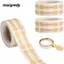 MARGREDY 500 Cái / Cuộn Nhãn Dán Giá Trang Sức, Giấy Kraft DlY Thẻ Treo, Thiết Kế Quả Tạ Hiển Thị Thẻ Dụng Cụ Giấy Trang Sức Hangtags